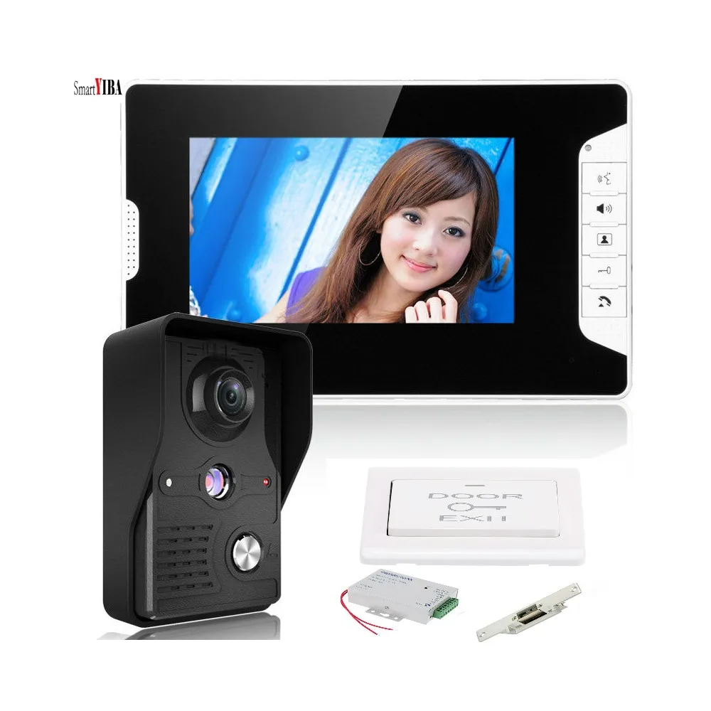 SmartYIBA Video Doorbell Intercom System 7" Wired doorbell Phone Infrared Night Vision Waterproof Camera | Безопасность и