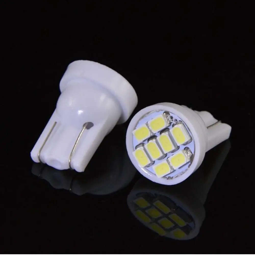 10 шт. светодиодный T10 1206 3020 8SMD W5W 194 168 192 авто Интерьер Клин 8 S SMD клин Освещение DC 12 В