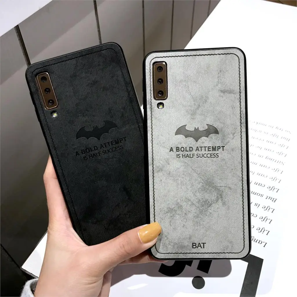 Ткань Винтаж Летучая мышь чехол для Samsung Galaxy A7 2018 A6 плюс M20 M10 S10 S10E S9 S8 S7 Edge Note 9 8 кожа