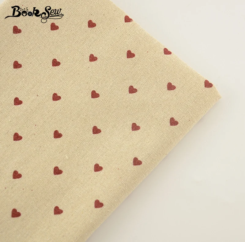 Booksew Текстиль для дома из хлопка и льна Ткань любящее сердце узор Вышивание