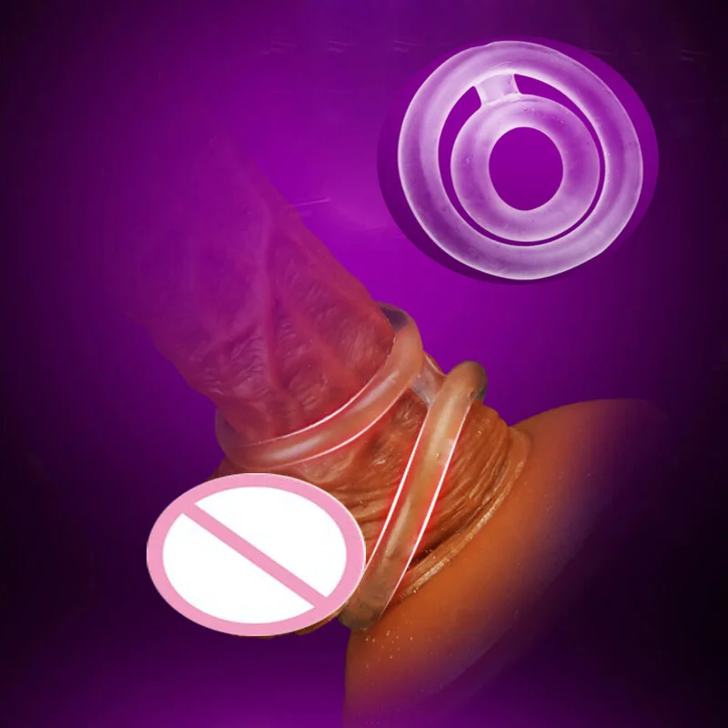 Двойное кольцо для пениса задержки секс игрушки товары взрослых O25 | Красота и