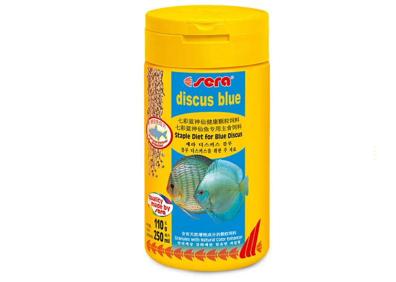 Blue 250ml 110g Сера рыба Дискус еда аквариум кровь голубей Дискус Hi-fin Привет-форма Кобальт Синий Бирюзовый маленький тропический рыбный корм - Цвет: Blue 250ml 110g