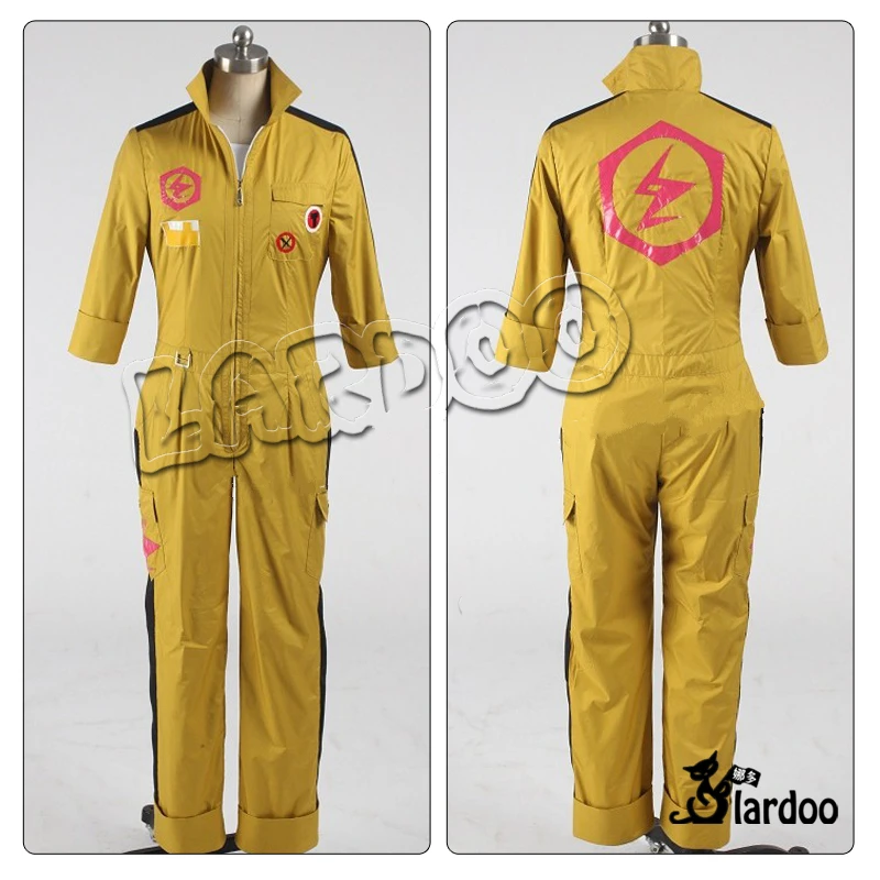 Dangan Ronpa 2 Souda Kazuichi желтый костюм Косплей Set все размеры изготовленные на заказ |