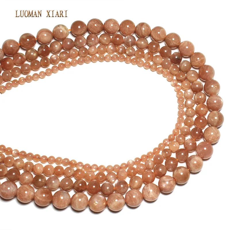 LUOMAN XIARI натуральные AAA + круглые бусины из драгоценных камней материал для