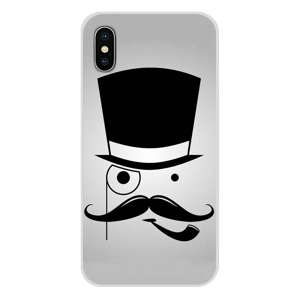 Для Apple iPhone X XR XS MAX 4 4S 5 5S 5C SE 6 6S 7 8 Plus ipod touch Милые Мультяшные аксессуары в виде усов