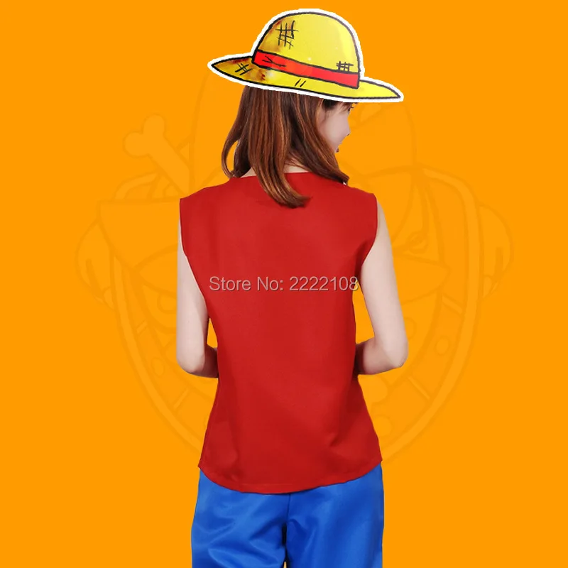 Новый костюм для косплея цельная Обезьяна D. Luffy 1 й косплей на Хэллоуин комплект