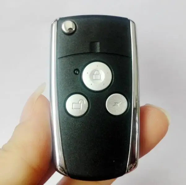 

Складной чехол для ключа с 3 кнопками и логотипом, чехол для брелока без ключа, подходит для замены Honda CRV Fit Accord Pilot