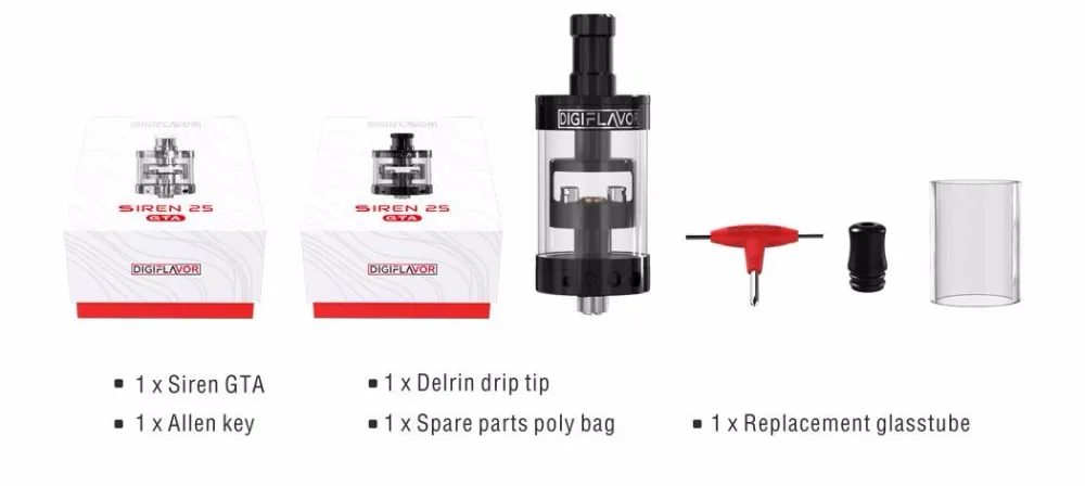 Оригинальный digiflavor Siren GTA MTL цистерна 25 версии 5 мл Топ заполнения genisis танк