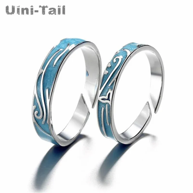 Uini-Tail2019 Новое поступление кольцо из стерлингового серебра 925 пробы с рыбками