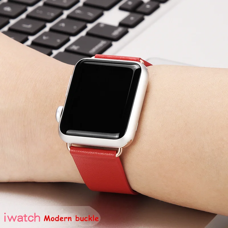 Современный ремешок с пряжкой для apple watch 4 band 44 мм 40 iwatch 42 38 кожаный браслет correa 3 2 1