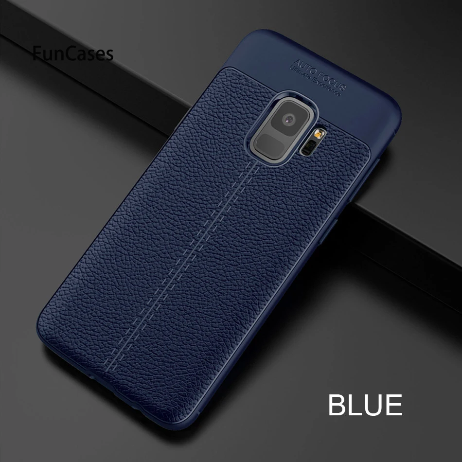 Blue Роскошный ультра тонкий мягкий силиконовый чехол для samsung Galaxy S7 Edge S8 S9 Plus A7 A3 A5 противоударный бампер задний Чехол - Цвет: Blue