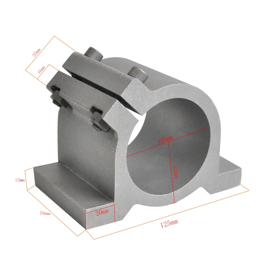 

AC Spindle Motor 0.8KW 220V Motor 110V CNC Spindle ER11 With 65MM Clamp Mounting Bracket For Milling Engraver Machine