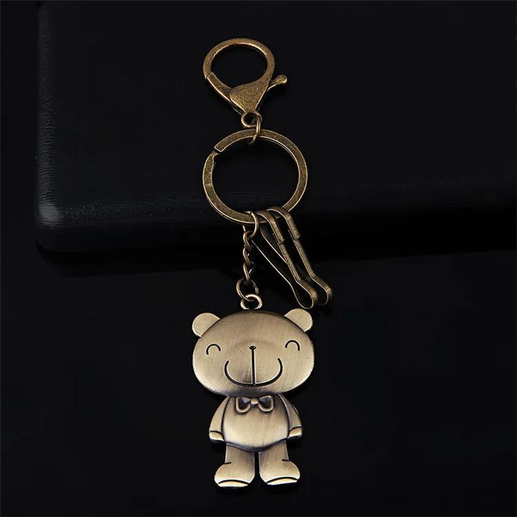 Брелок для ключей металлический винтажный милый медвежонок 2017|keychain love|fashion