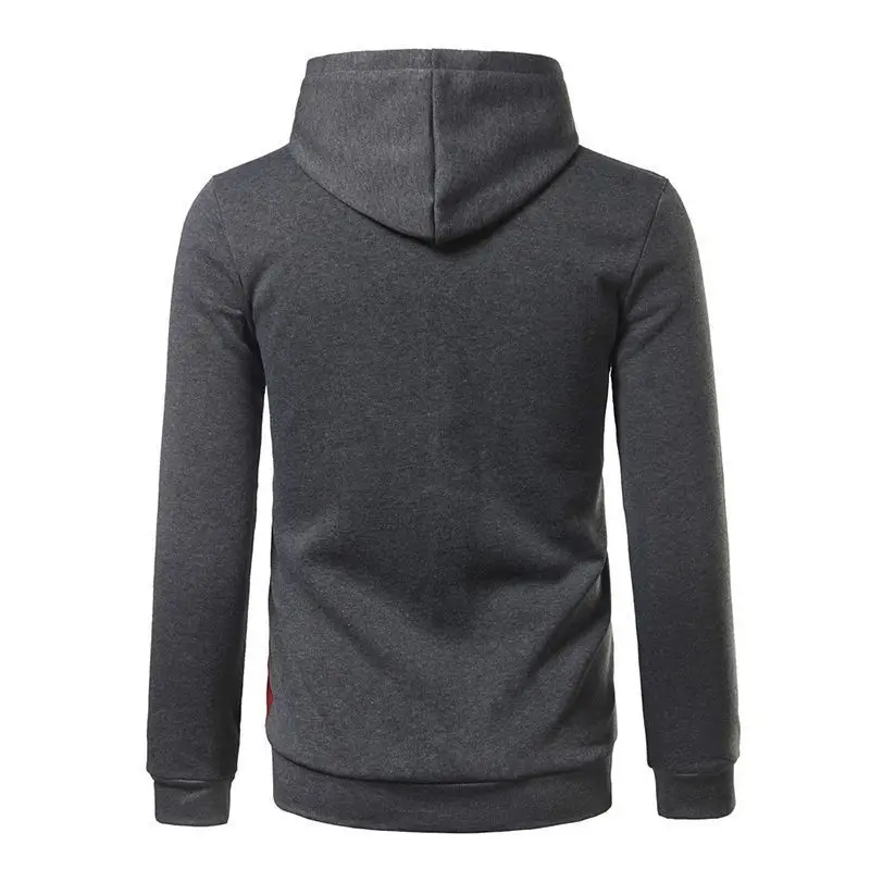 Новый осень 2017 г. Для мужчин S Повседневное бренд Толстовки лоскутные модные с