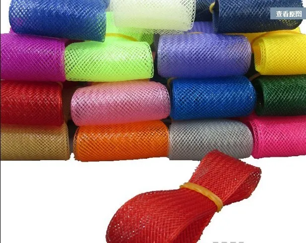 

10m/lot2.5cmelastic colorful setting boning fishbone support mesh webbing for wedding dress headdress sewing diy accessories1726
