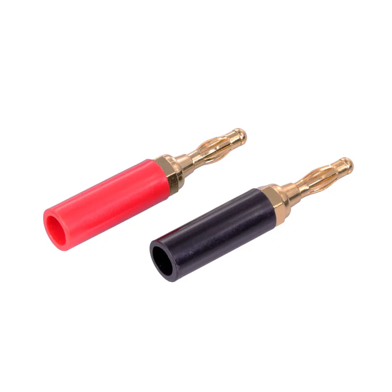 8pcs/4pairs Gold Speaker Banana Plug connector DIY Free Soldering Black&ampRed | Обустройство дома