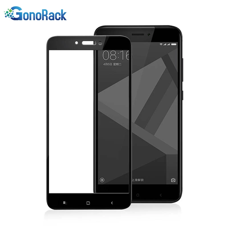 GonoRack 9H полное покрытие закаленное стекло Защита для экрана Xiaomi Redmi 4X защитная