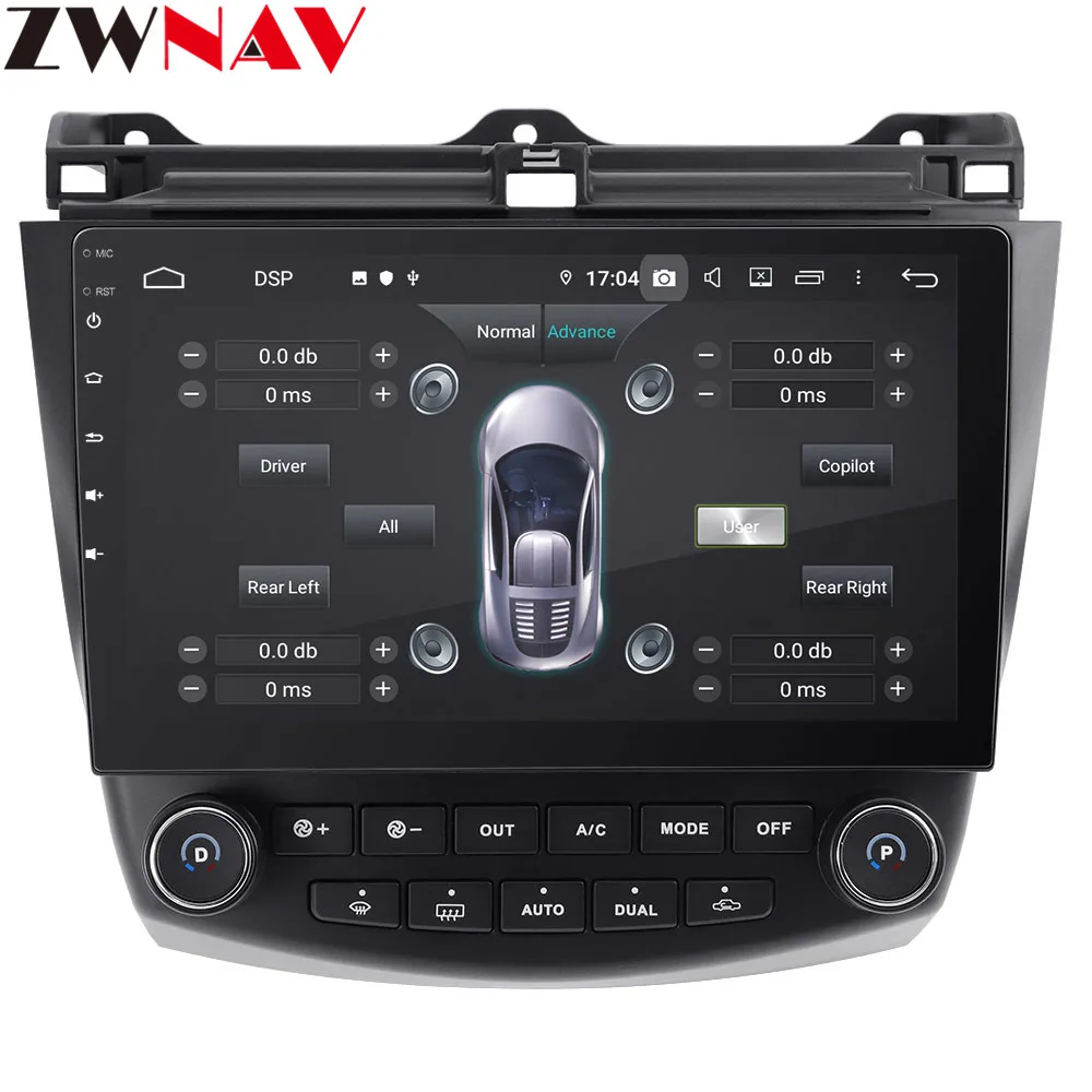 Android 9 4+ 64G DSP автомобильный без dvd-плеера gps навигация для Honda Accord 7 2003-2007 головное устройство мультимедийный плеер магнитофон