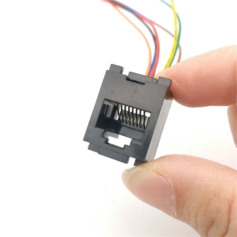 100 шт./лот 8 контактов RJ45 монтажный Тип печатной платы RJ11 8P8C модульные телефонные