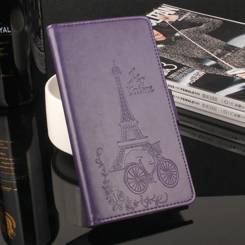 Doogee Homtom HT17 Case 5.5'' Luxury Elegant Flower Tower Leather wallet flip protective cover case for Pro | Мобильные