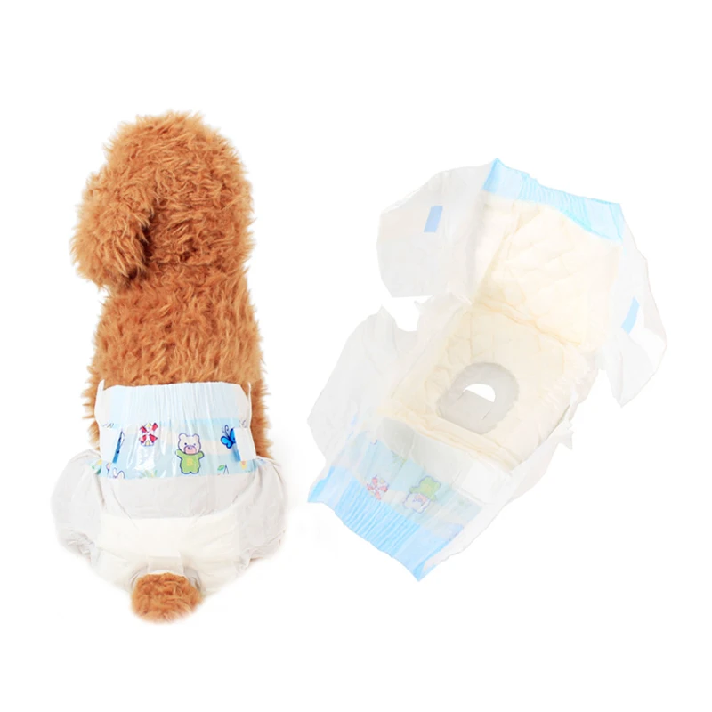 

10pcs/set Dog Diapers Soft Absorbent Litter Housebreaking Safe Wearing Diaper Nappy Pets Dogs Puppy Cleaning Supplies Products