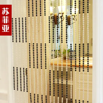 Занавес из прозрачных бусин 5 струн для двери крыльца перегородки не