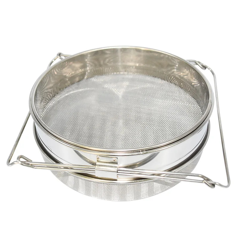 Honey strainer Брендовый сетчатый фильтр из нержавеющей стали с двойным медом сито из нержавеющей стали сетчатый фильтр для экрана инструменты для пчеловодства - Цвет: Honey strainer