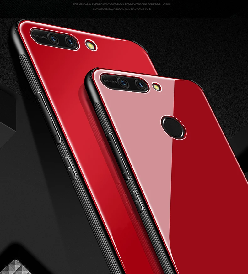 MAKAVO для huawei Honor 8 Pro Чехол, роскошная задняя крышка из закаленного стекла, гибридный противоударный чехол, жесткий корпус для huawei Honor V9