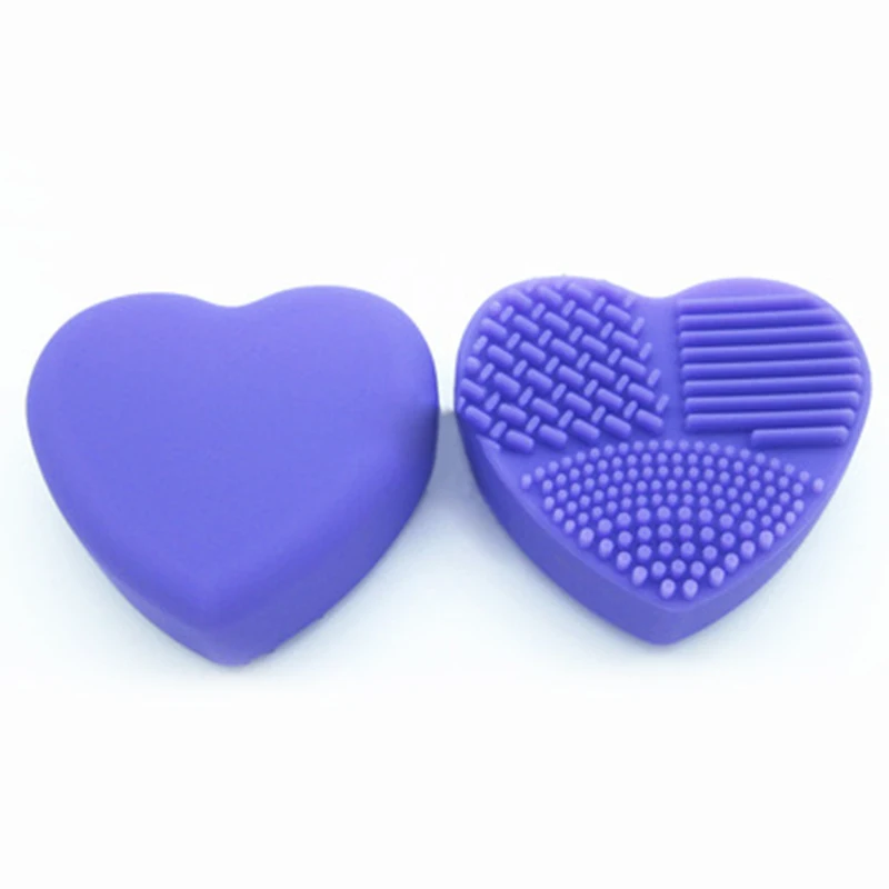 purple BBL 1 шт., силиконовая Кисть для макияжа, очиститель кистей для макияжа, перчатка для макияжа, косметическая щетка, коврик для чистки, Портативные Инструменты для стирки - Handle Color: purple