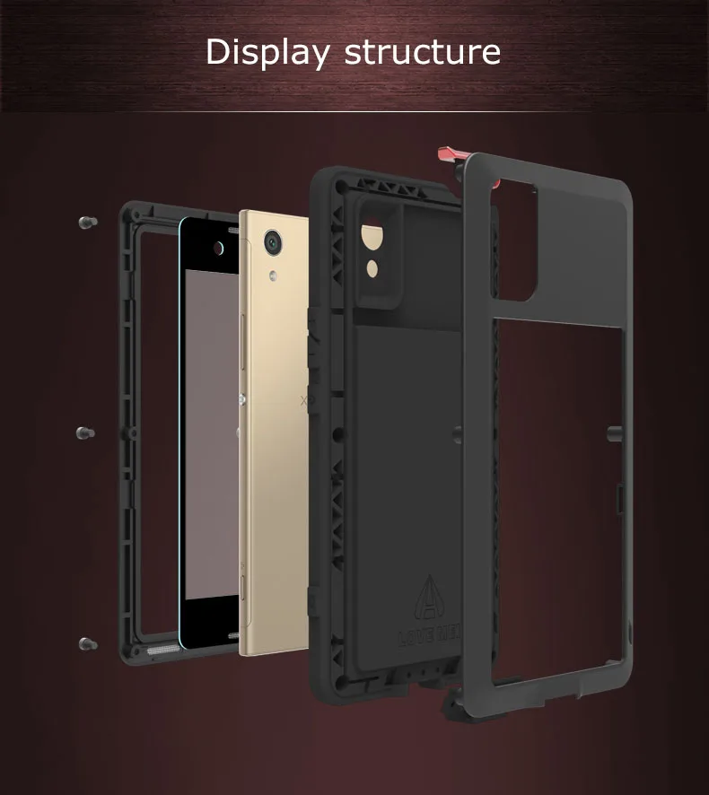 Чехол Gorilla glass на весь корпус для sony Xperia XA1 Plus Ultra XZ1 XZ2 XA2 XA ультра противоударный металлический защитный чехол для sony Xperia 10