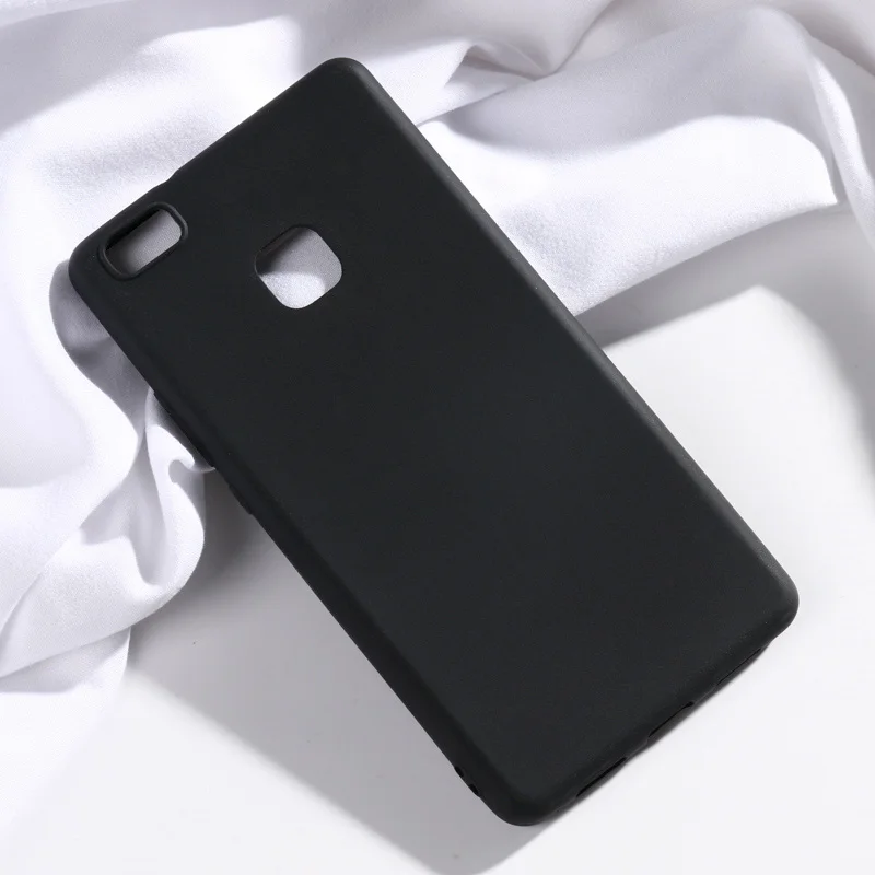 Чехол для huawei P9 Lite, чехол ярких цветов, мягкий силиконовый чехол из ТПУ для Funda huawei P9 Lite, чехол P 9 P9Lite, чехол-бампер для телефона - Цвет: Black