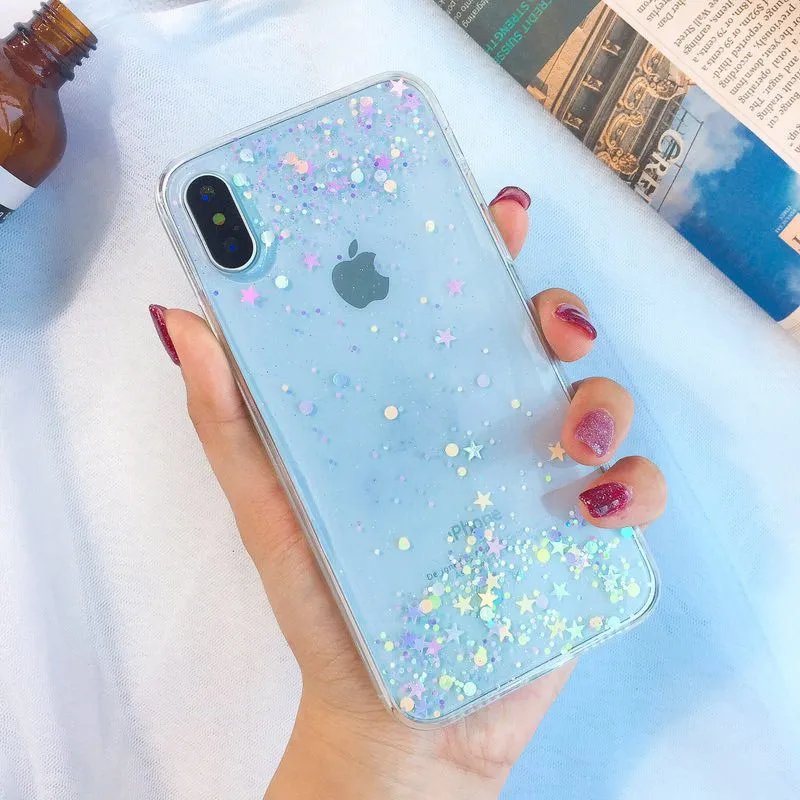 Блестящий Мягкий чехол со звездами для huawei p20 Lite p30 mate20 pro Nova 2 Plus P8 lite P9 P10 P20 Lite Pro Honor 8X V10 mate 10 Lite