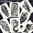 Переводные татуировки на руку, механические, мужские, большие, поддельные, черные, татуировки, временная, женская, нагрудная, хна, тотем, принадлежности