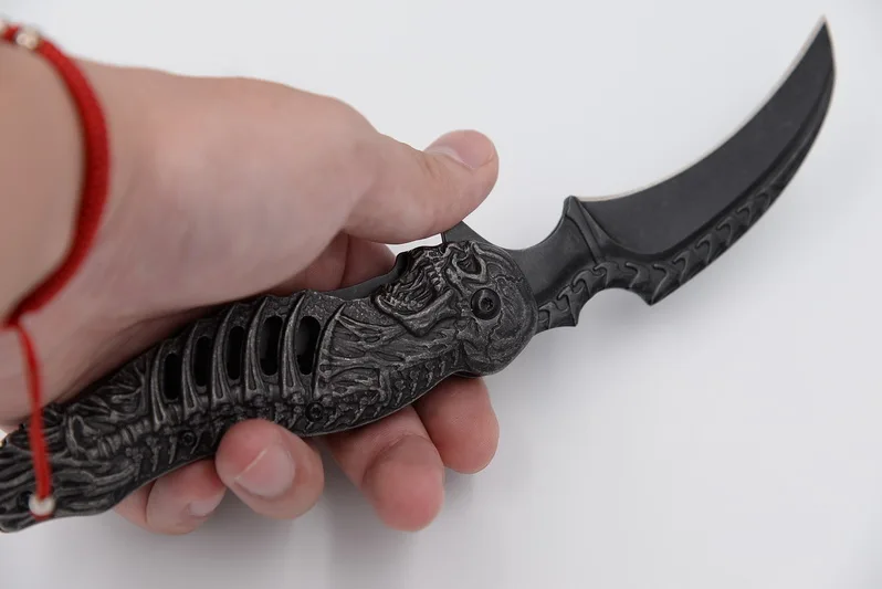 Складной нож JUFULE с призраком оригинальный дизайн лезвие 9Cr18MoV ручка 440C для кухни