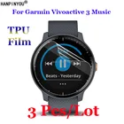 3 шт.лот, для Garmin Vivoactive 3 Music Sports Smart Watch, мягкий ТПУ, не полностью покрывает пленку, защита экрана (не закаленное стекло)