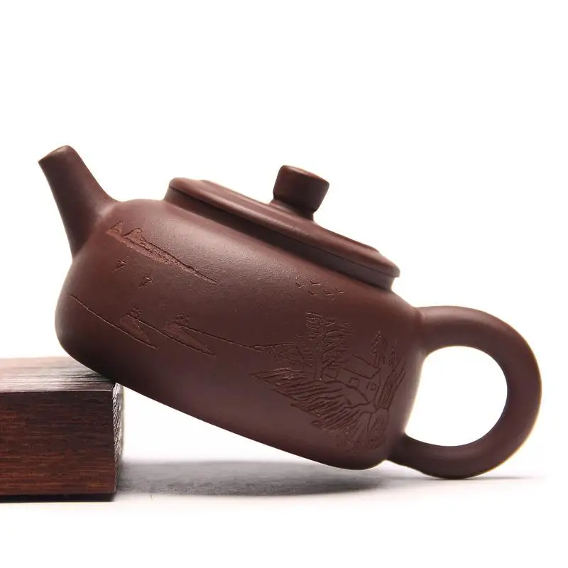 Китайский йисин Teaware каменный Совок чайный горшок Исин фиолетовая глиняная руда