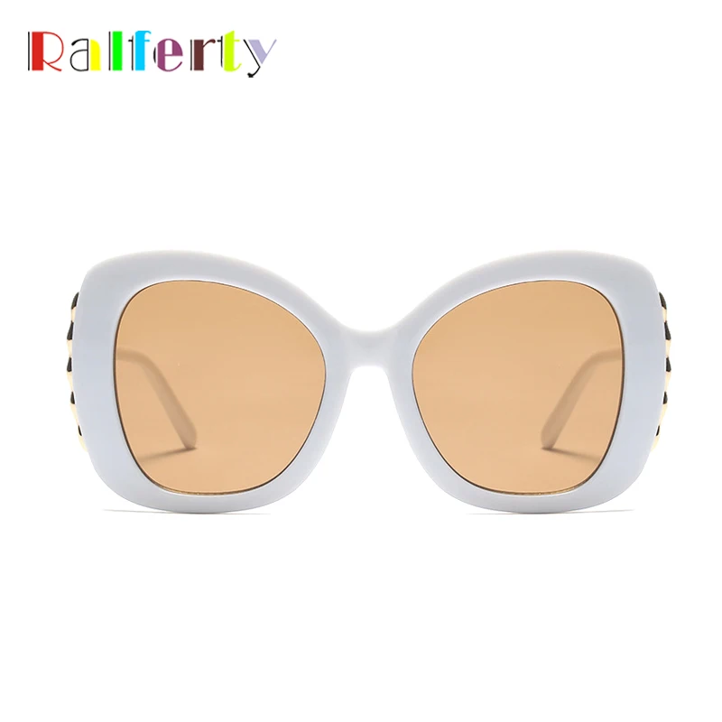 Солнечные очки Ralferty F92147 женские брендовые роскошные белые солнечные аксессуары