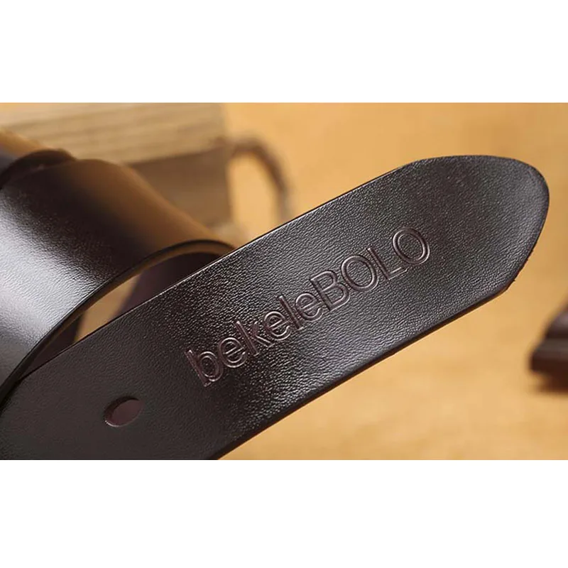 bekele BOLO мужской ремень Vintage Style Pin Buckle Cow Genuine Leather Belts For Men 105-125cm High Quality Mens Belt