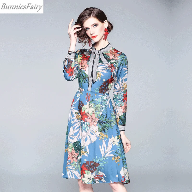 BunniesFairy 2019 весеннее женское элегантное тропические растения и листья цветочный