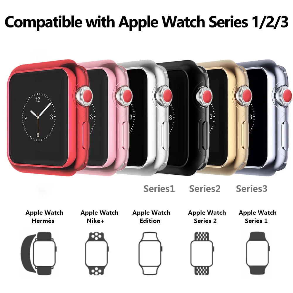 38/42/40/44 мм часы чехол для Apple Watch Series 5 4 3 2 1 Бампер Мягкий чехол из ТПУ с узором для наручных часов iWatch, защитная рамка для Для мужчин/Для женщин