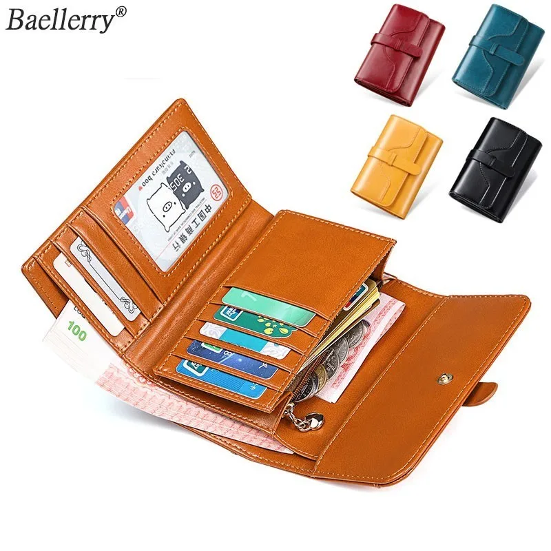 Кошелек NewTri Fold из натуральной кожи для женщин короткий роскошный брендовый