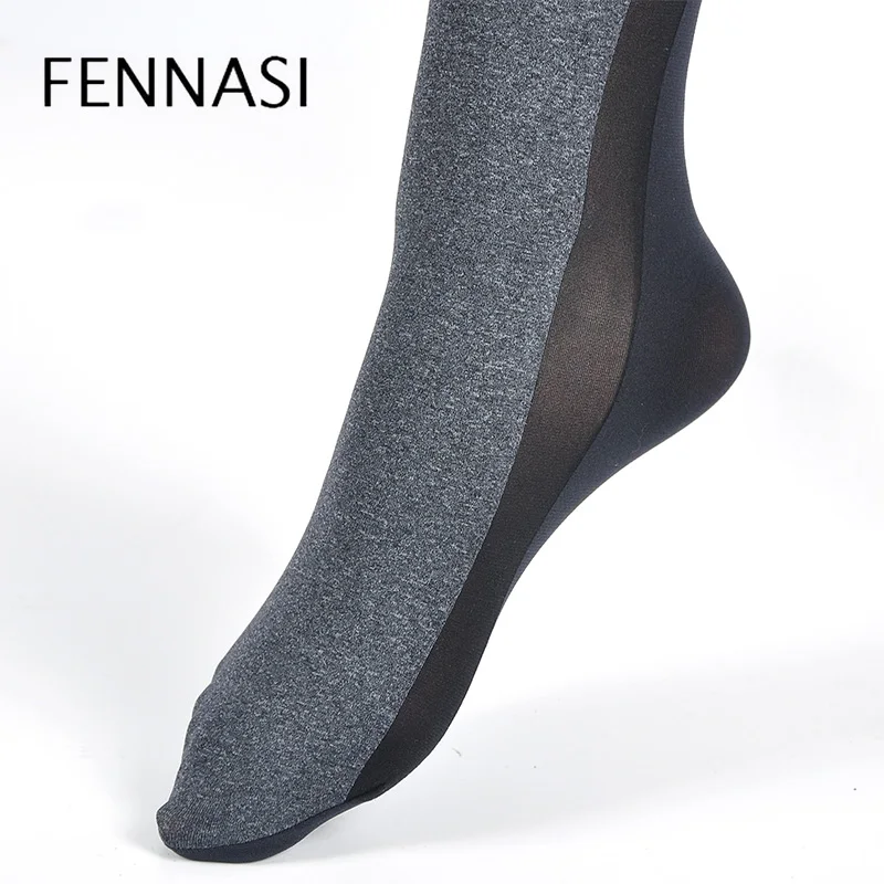 Пикантные женские колготки FENNASI в стиле пэчворк клейкие Нейлоновые пикантные