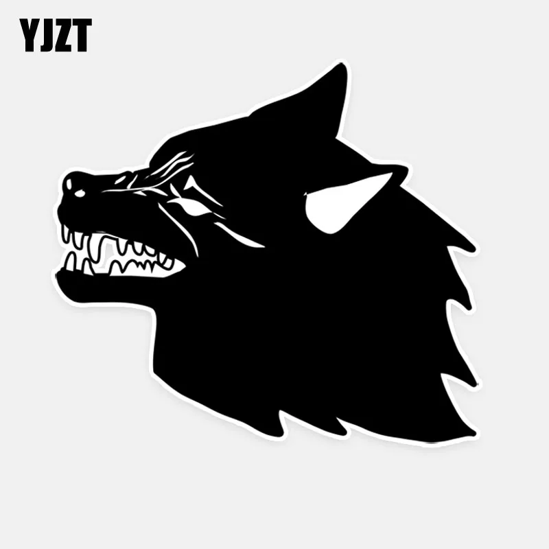 

YJZT 14.5CM*13CM Angry Wolf Animal PVC Car Sticker Decal Decoration Car Accessories 5-0911