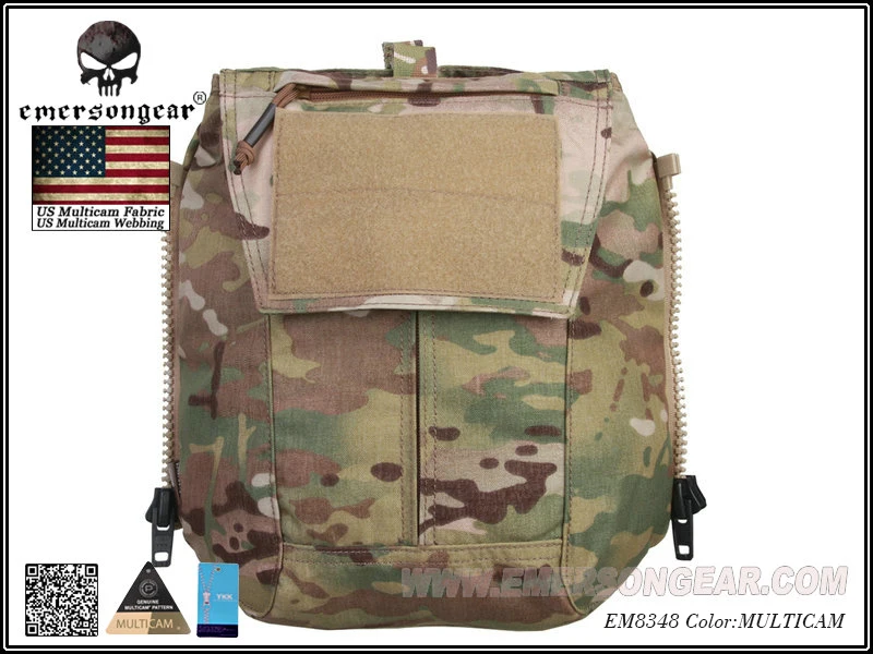 Emersongear Pouch Zip-ON Panel FOR AVS JPC2.0 CPC Tactical Vest Accessory package Multicam EM8348MC