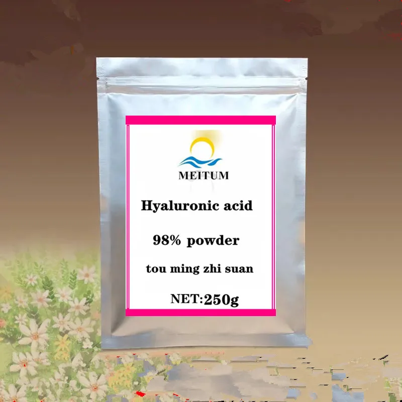 250g Высокое качество не добавляется чистый порошок гиалоурановой кислоты/99% пищевой косметическое сырье отбеливающий против морщин увлажняющий - Цвет: 250g
