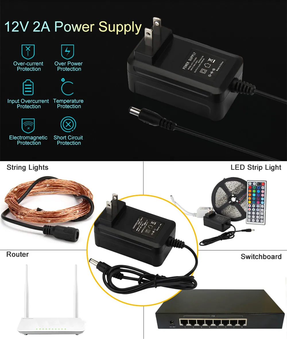 Комплект светодиодных лент Dream RGB SMD 3528 5 м 300 светодиодный s DC 12 В гибкий Сказочный светильник с ИК-пультом дистанционного управления 24 Вт адаптер питания