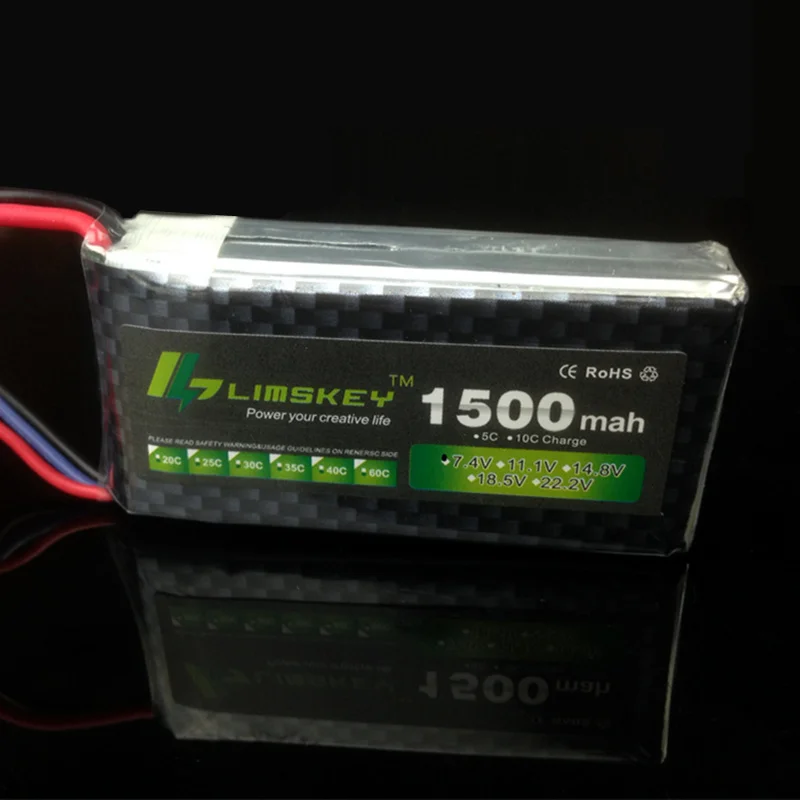Limskey Power 2S Lipo батарея 7 4 V 1500mah 25C Max 30C для RC Qudcopter вертолета самолета автомобиля JST Т