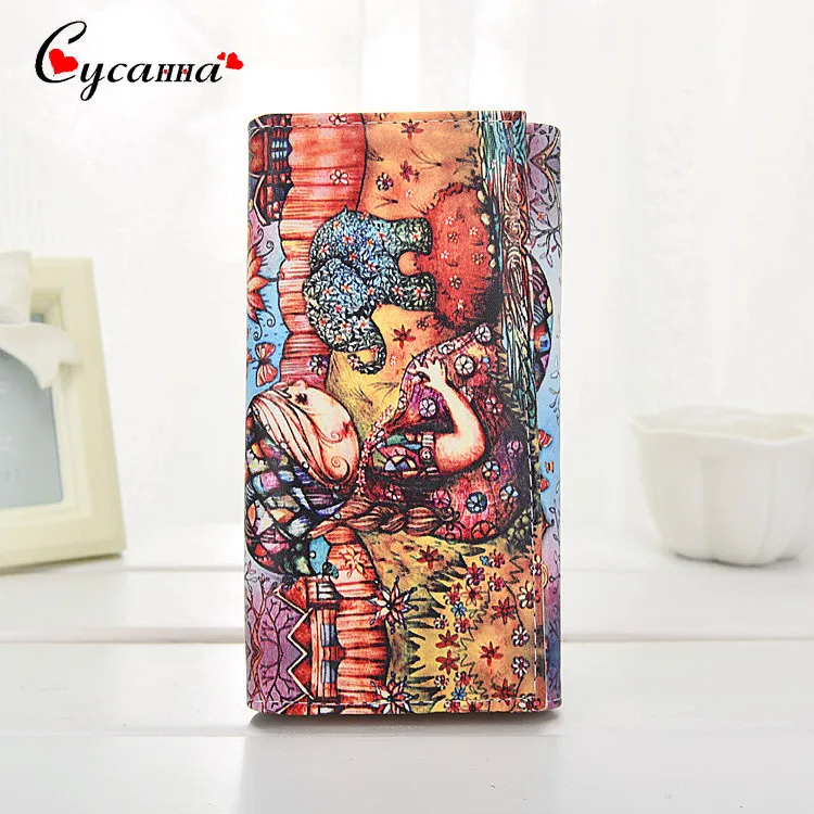 Женские кошельки и сумки плед из искусственной кожи длинный бумажник на застежке