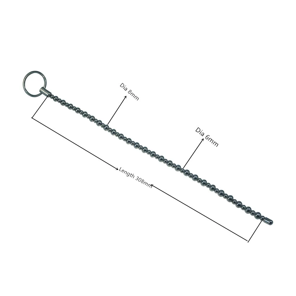 Анальная пробка металлическая с электрошоком для стимуляции уретры звуковой