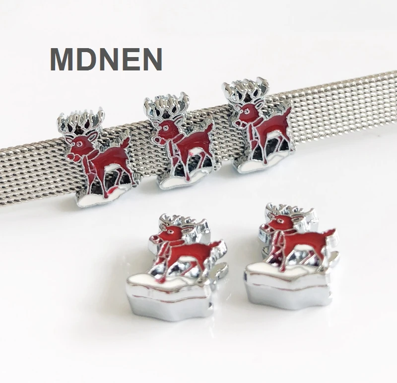 10 шт. DIY аксессуары из сплава 8 мм Elk Slide Charm Bead ошейник для собак|Подвески| |